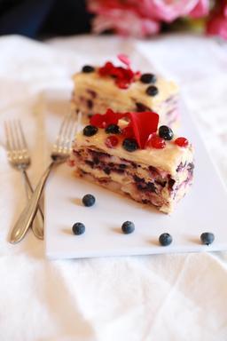 Blueberry And Apple Napoleon Cake