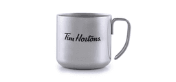 مج شعار تيم هورتون من الفولاذ المقاوم للصدأ 355 مل فضي