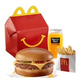 Happy Meal Cheeseburger With Fries