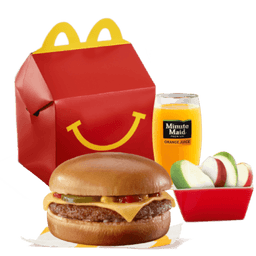 Happy Meal Cheeseburger With Apple