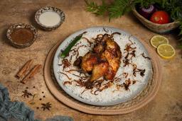 دجاج شواية مع الرز - مع رز حضرمي
