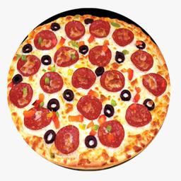  بيتزا بيبروني مع خضار - وسط